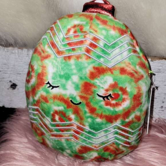Squishmallow 10” Kinara Christmas Ornament Red Green Tie Dye Holiday New W/ Tags - Picture 3 of 13